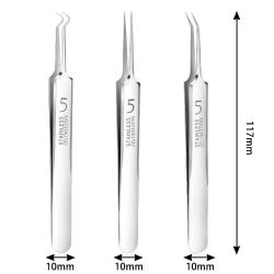 Ultra-fin Kit 3 Pinces &agrave; &eacute;piler Pro salon de beaut&eacute;