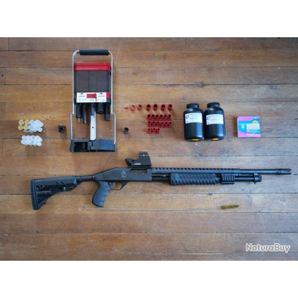 Taurus ST-12 Tactical 12-76 + Viseur point rouge + Presse Lee + Consommables