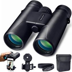 Jumelles10x42 Professionnelles Adultes Prismes BAK4 Adaptateur Mobile Puissantes HD FMC &Eacute;tanche