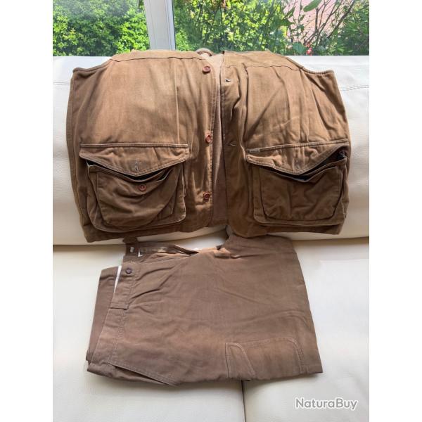 ENSEMBLE CHASSE BERETTA GILET PANTALON EN COTON