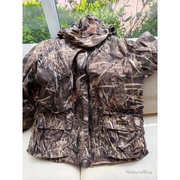 VESTE CHASSE CAMOUFLAGE SPORT CHIEF AVEC CAPUCHE VISIERE