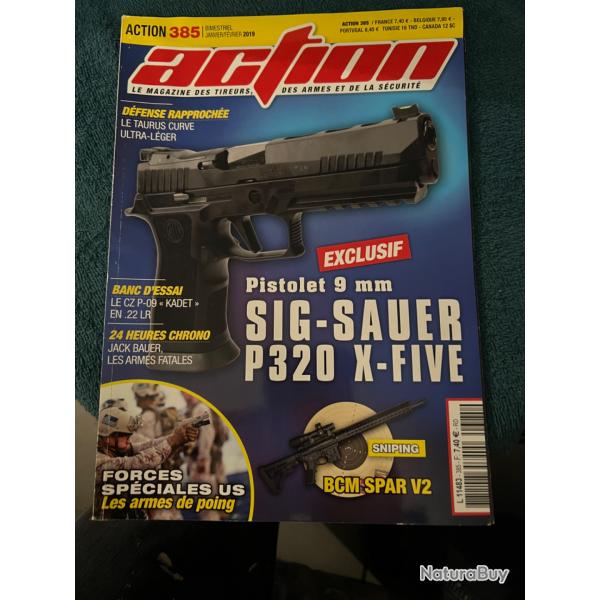 revue tir ACTION no 385 de 2019 Sig-Sauer P320 X-Five, CZ P-09