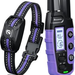 Collier de Dressage Chien Port&eacute;e 3000m &Eacute;cran LCD 100 % &Eacute;tanche IIP67 Bip Vibration Double Vibration