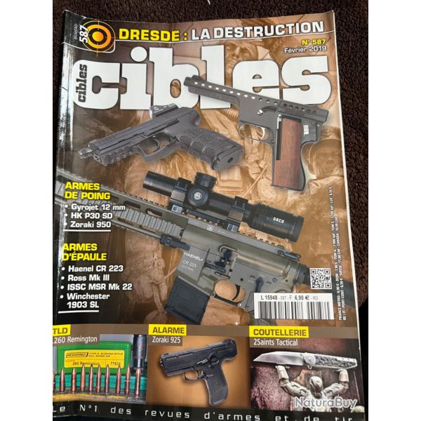 revue tir CIBLES no 587 de 2019 Dresde, Haenel, Winchester, Zoraki,...