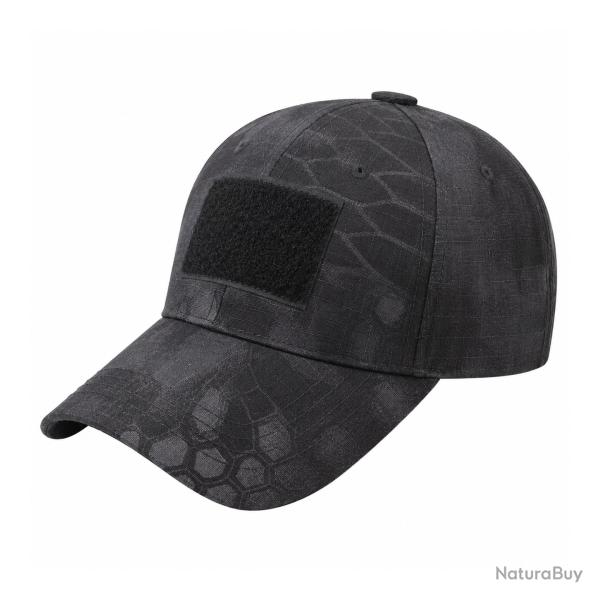 Casquette Baseball Camouflage Black Python Unisexe Sport Outdoor Coton