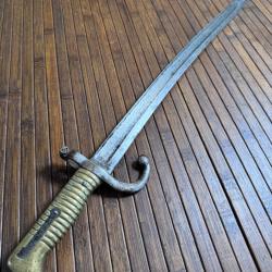 BA&Iuml;ONNETTE SABRE CHASSEPOT 1866 MANUFACTURE IMP&Eacute;RIALE DE SAINT ETIENNE FRANCE