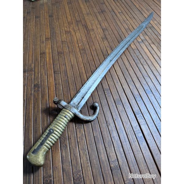 BA�ONNETTE SABRE CHASSEPOT 1866 MANUFACTURE IMP�RIALE DE SAINT ETIENNE FRANCE