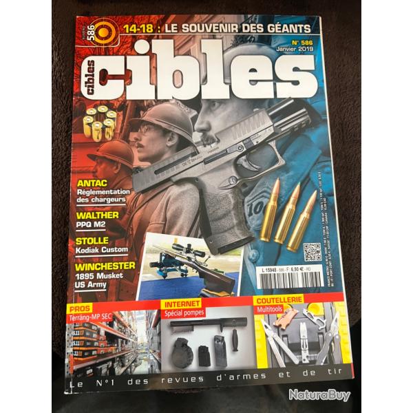 Revue tir CIBLES no 586 de 2019 Walther PPQ M2, Winchester