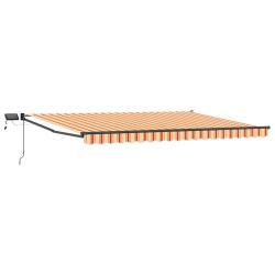 Store r&eacute;tractable manuel avec LEDs Multicolore 4,5 &times; 3 m