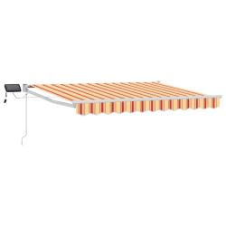 Store r&eacute;tractable manuel avec LEDs Multicolore 3 x 2,5 m