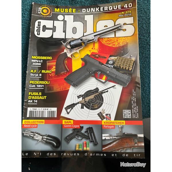 revue tir CIBLES no 578 de 2018 Mossberg, Pedersoli, Kalachnikov AK 74