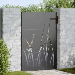 Porte de Jardin Noir 85 x 125 cm Acier peint par poudre