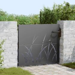 Porte de Jardin Noir 85 x 100 cm Acier peint par poudre