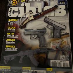 Revue tir CIBLES no 529 de 2014 Nambu type 14, Glock 26 Gen4, AK 47...