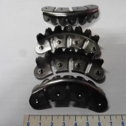 Lot de 4 Anciens fers &agrave; chaussures / Brodequins - L'ECONOMIQUE Toulouse N&deg; 76