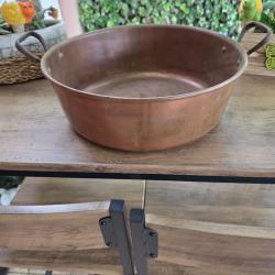 ANCIENNE BASSINE &Agrave; CONFITURE EN CUIVRE