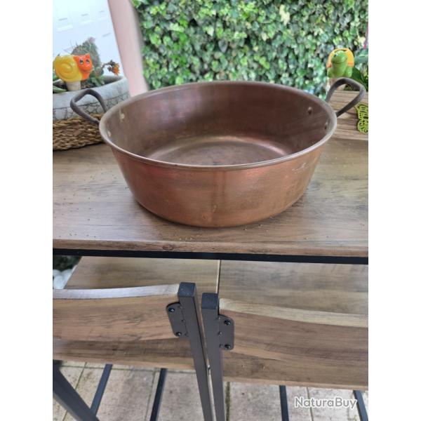 ANCIENNE BASSINE � CONFITURE EN CUIVRE