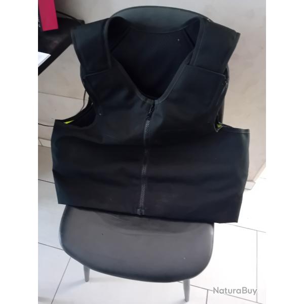 Ench�re Gilet pare balles Noir et Fluo Jaune taille L