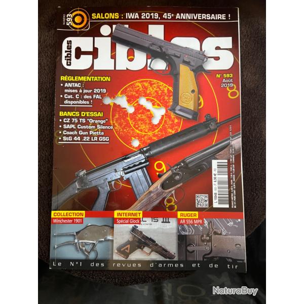 revue tir CIBLES no 593 de 2019 b CZ 75 TS Orange, coach gun Pietta