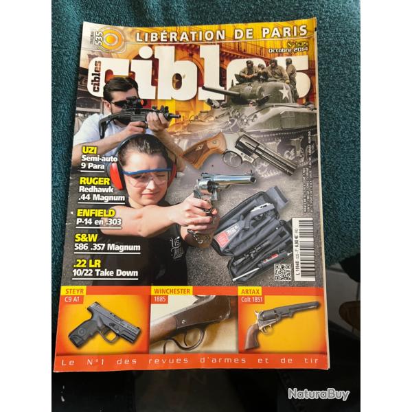 revue tir CIBLES no 535 de 2014 UZI 9 Para, Ruger .44 Magnum, Enfield P-14