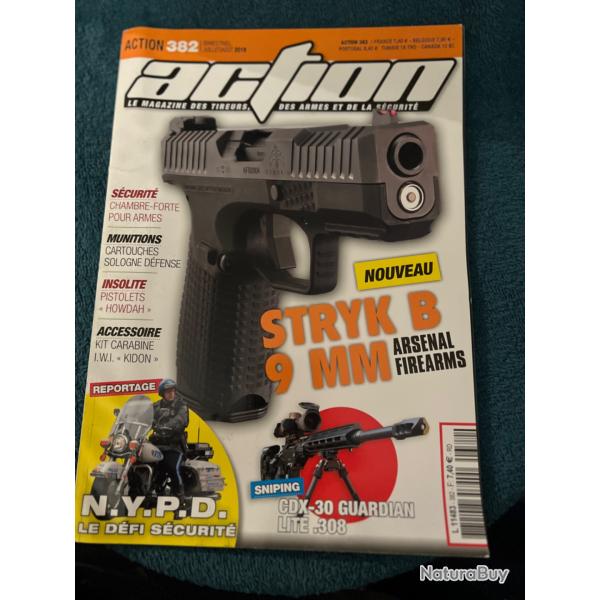 revue tir ACTION no 382 de 2018 Stryk B 9 mm, chambre-forte pour armes