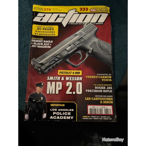 revue tir ACTION no 376 de 2017, SW MP9 2.0, Verney-Carron VCD15...