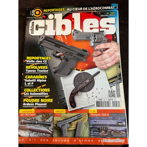 Revue tir CIBLES no 526 de 2014 visite chez CZ, revolvers Taurus...
