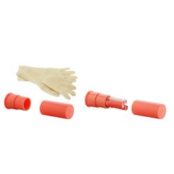 Cartouches factices &agrave; rubalise et gants latex - sachet de 2.