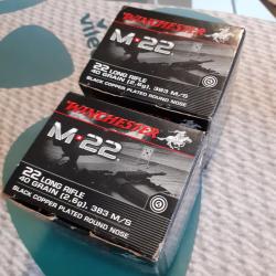 Lot 2 boites munitions 22LR Winchester M22