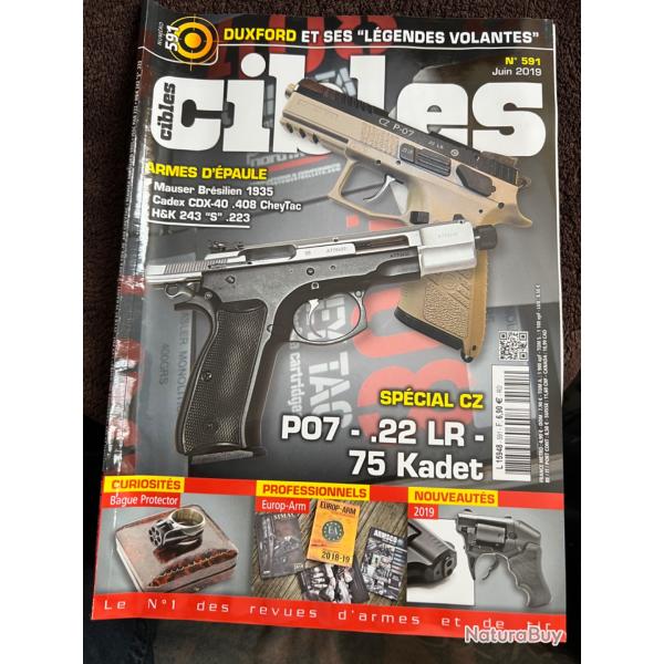 revue tir CIBLES num�ro 591 de 2019 CZ P07 22LR, CZ 75 Kadet...