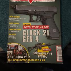 revue tir ACTION num&eacute;ro 386 de 2019 Glock 21 Gen4, Savage MR15...