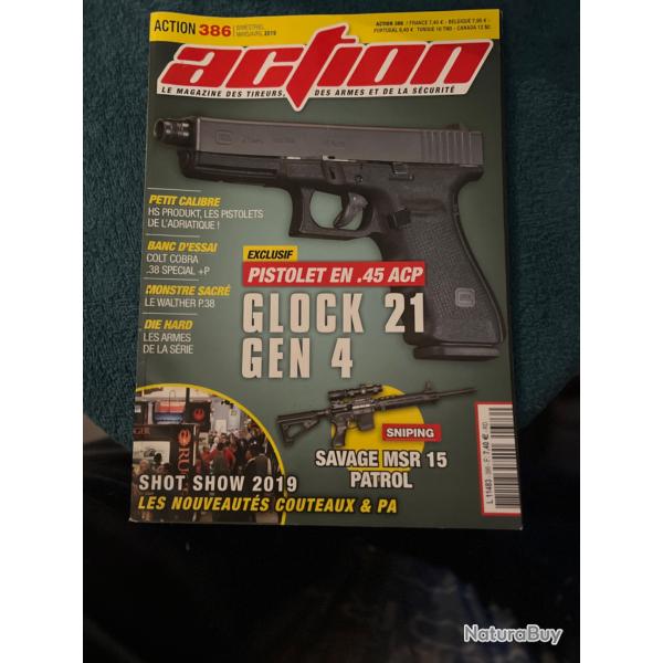 revue tir ACTION num�ro 386 de 2019 Glock 21 Gen4, Savage MR15...