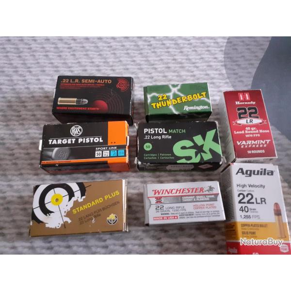 Lot munitions 22LR
