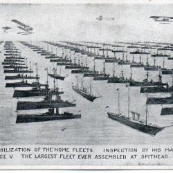 Carte postale de la mobilisation des flottes en juillet 1914 -N&deg;4310