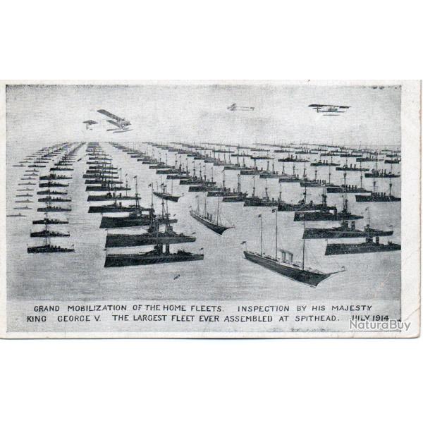 Carte postale de la mobilisation des flottes en juillet 1914 -N�4310