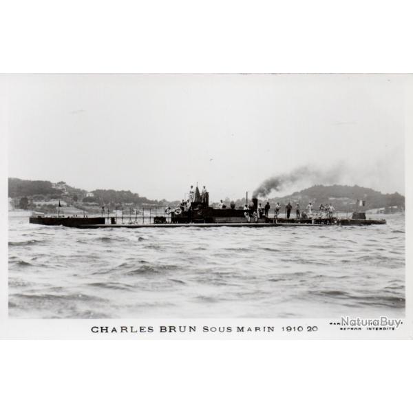 Carte Postale Sous Marin Charles Brun 1910 20 -N�8148
