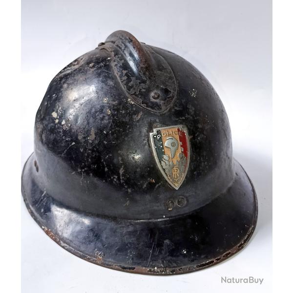 Casque Adrian M26 S�ret� Nationale Police 1944 � 1966, mod�le 1926. Ww2 militaria