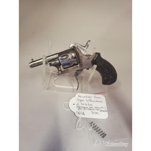 revolver type lefaucheux 7mm � broche sans prix de r�serve