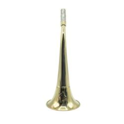 Corne de chasse laiton avec gravure sanglier 30cm Januel