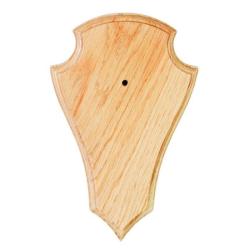 Ecusson pour troph&eacute;e chevreuil ch&ecirc;ne clair 23x15 Januel