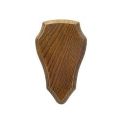 Ecusson pour troph&eacute;e chevreuil ch&ecirc;ne dor&eacute; 20x12 Januel