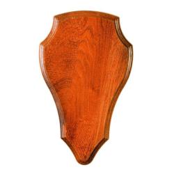 Ecusson pour troph&eacute;e chevreuil ch&ecirc;ne dor&eacute; 30x18 Januel