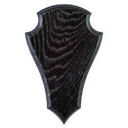 Ecusson pour troph&eacute;e chevreuil ch&ecirc;ne fonc&eacute; 23x15 Januel