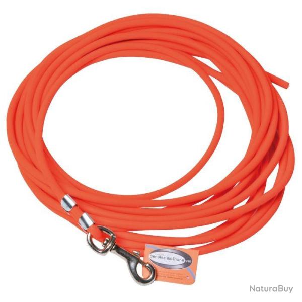 Longe pour chien Biothane orange 10m Januel