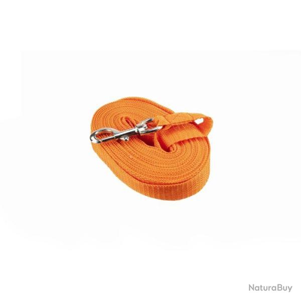 Longe pour chien nylon 10m orange Januel