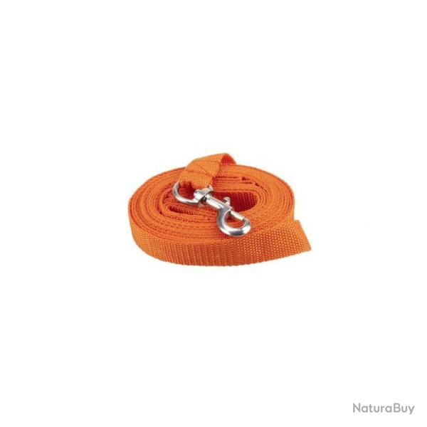 Longe pour chien nylon 5m orange Januel