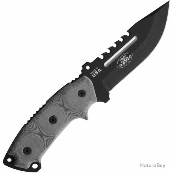 Couteau Bushcraft TOPS Steel Eagle Hunter 250th Lame Acier 1095HC Manche Micarta USA TPSE105C250