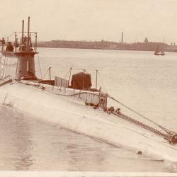 Carte Postale Le sous-marin &laquo; C1 &raquo; lors d'essais &agrave; vapeur au large de Harwich en 1912 N&deg;8149