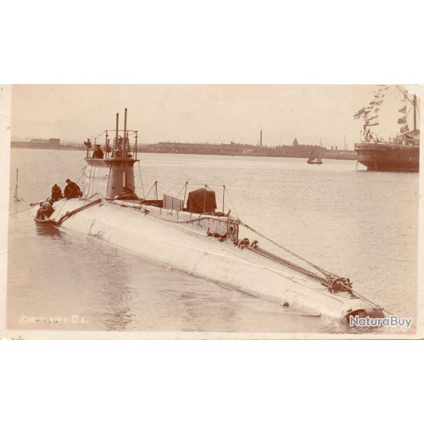 Carte Postale Le sous-marin � C1 � lors d'essais � vapeur au large de Harwich en 1912 N�8149