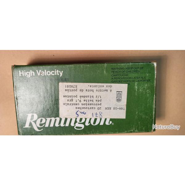 bo�te de 20 cartouches 7mm08 remington marque remington